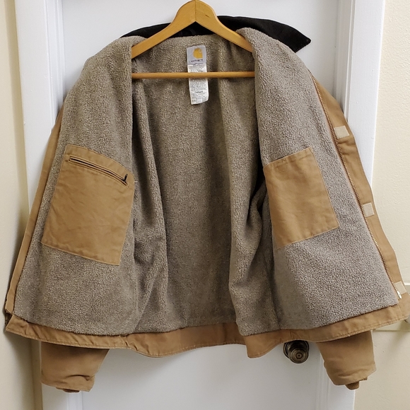 rare carhartt sherpa lined jacket size men's M - Picture 6 of 8
